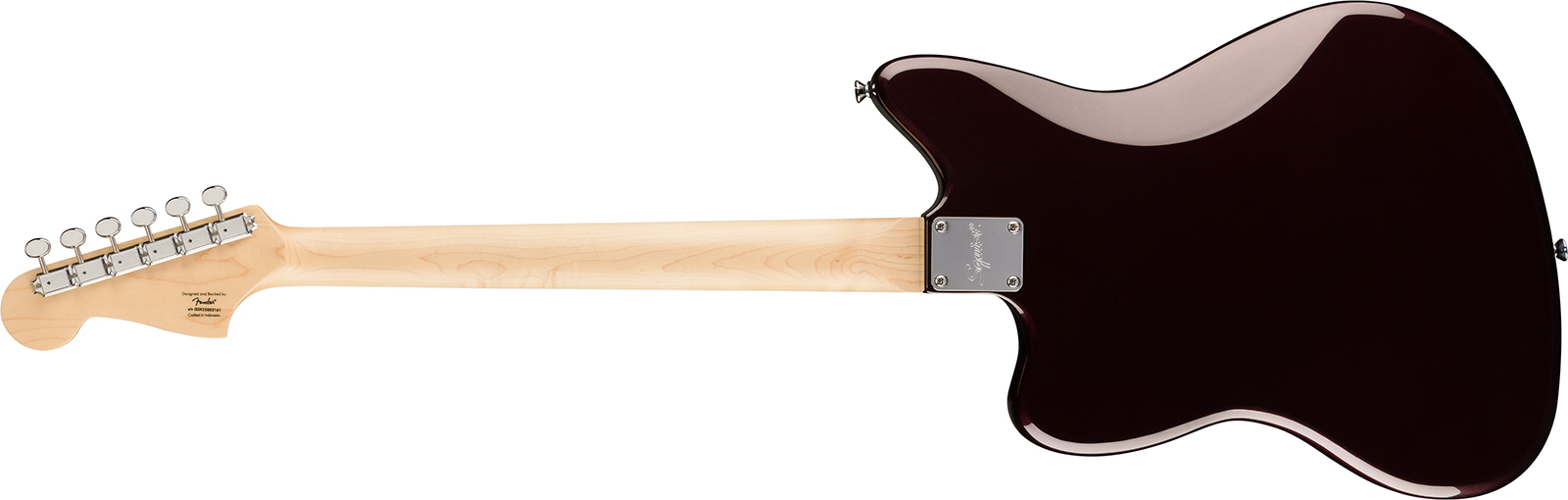 Squier Jazzmaster Baritone Hh Paranormal 2h Ht Lau - Oxblood - Retro rock electric guitar - Variation 1