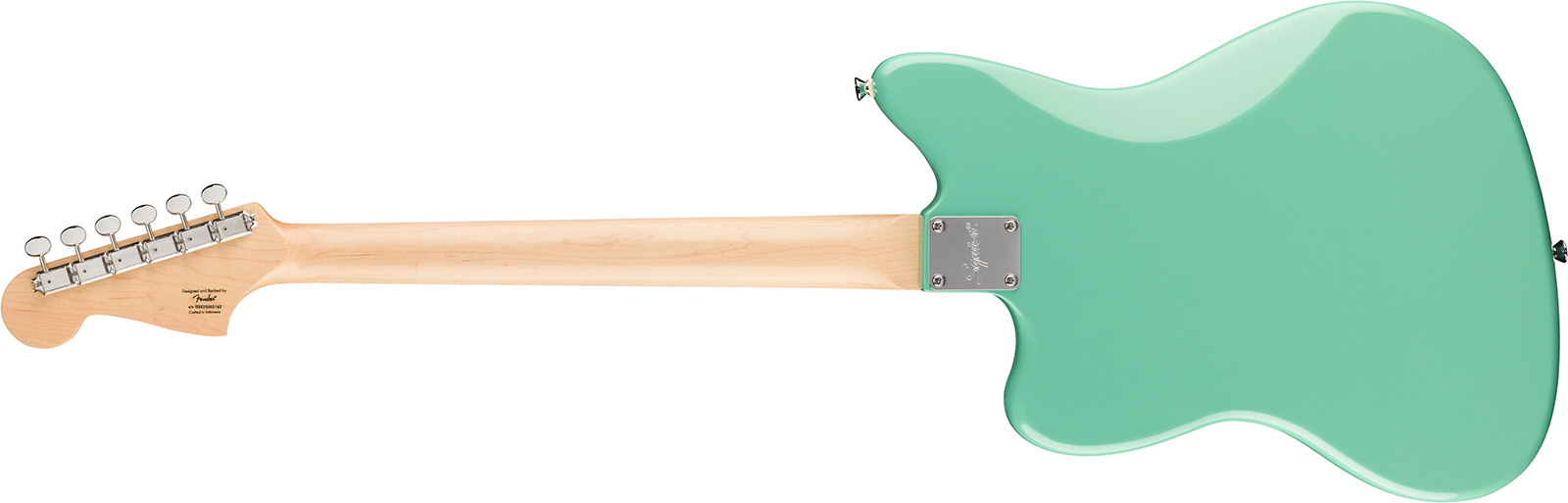 Squier Jazzmaster Baritone Hh Paranormal 2h Ht Lau - Seafoam Green - Retro rock electric guitar - Variation 1