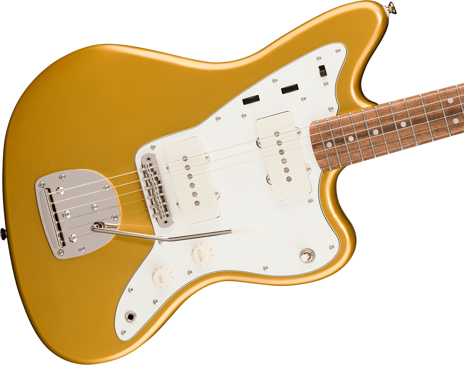 Squier Jazzmaster Classic Vibe 60s Fsr Ltd 2s Trem Lau - Aztec Gold Matching Headstock - Retro rock electric guitar - Variation 2