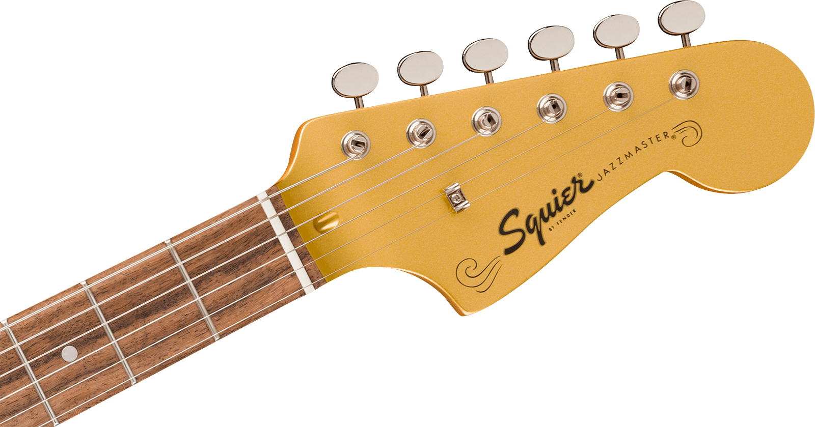 Squier Jazzmaster Classic Vibe 60s Fsr Ltd 2s Trem Lau - Aztec Gold Matching Headstock - Retro rock electric guitar - Variation 3