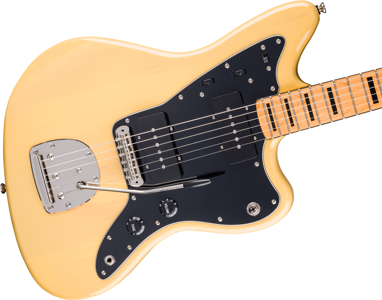 Squier Jazzmaster Classic Vibe '70s Fsr Ltd 2s Trem Mn - Vintage Blonde - Retro rock electric guitar - Variation 2
