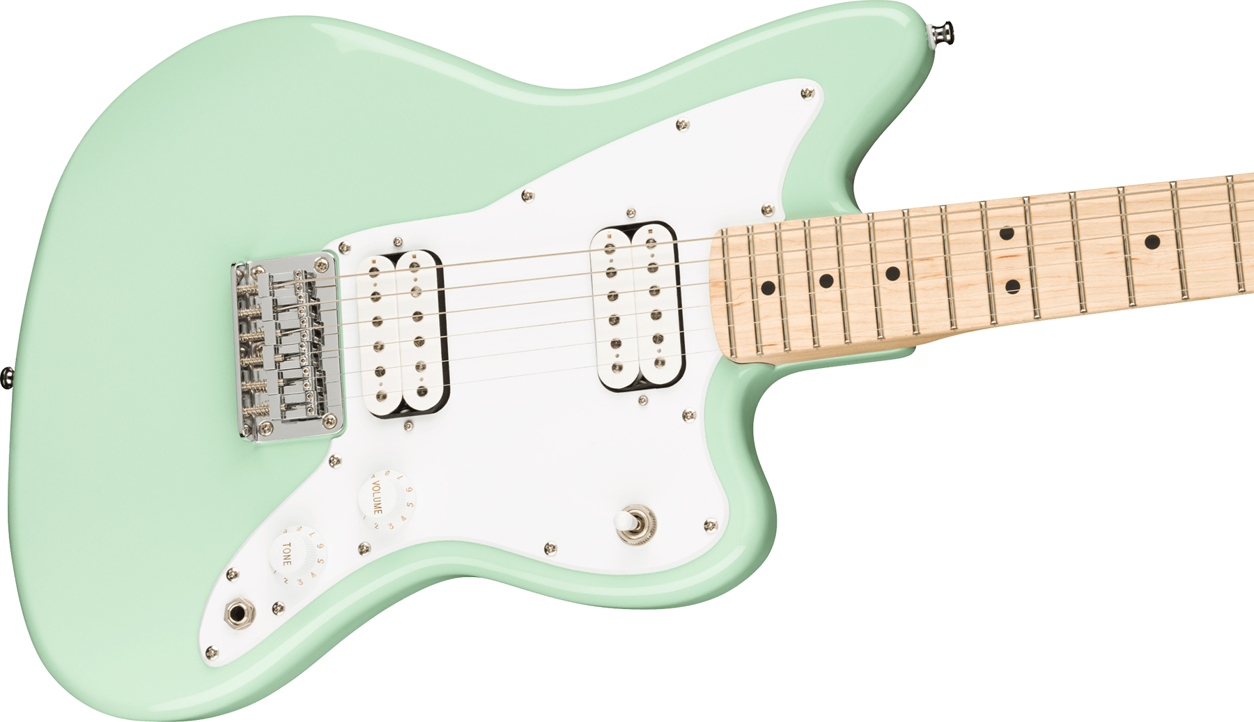 Squier Mini Jazzmaster Bullet Hh Ht Mn - Surf Green - Electric guitar for kids - Variation 2