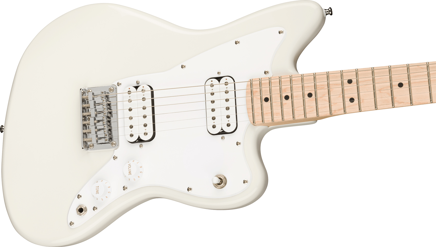 Squier Mini Jazzmaster Bullet Hh Ht Mn - Olympic White - Electric guitar for kids - Variation 2