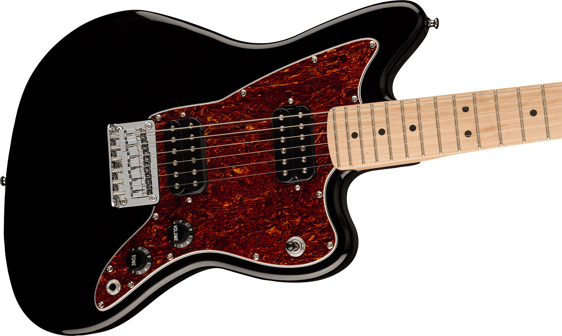 Squier Mini Jazzmaster Bullet Ltd Hh Ht Mn - Black - Electric guitar for kids - Variation 2