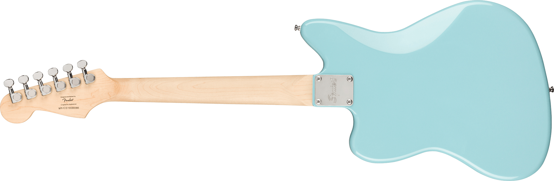 Squier Mini Jazzmaster Bullet Hh Ht Mn - Daphne Blue - Electric guitar for kids - Variation 1