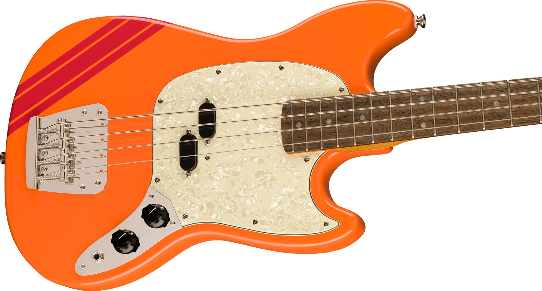 Squier Mustang Bass '60s Classic Vibe Competition Fsr Ltd Lau - Capri Orange - Solid body electric bass - Variation 2