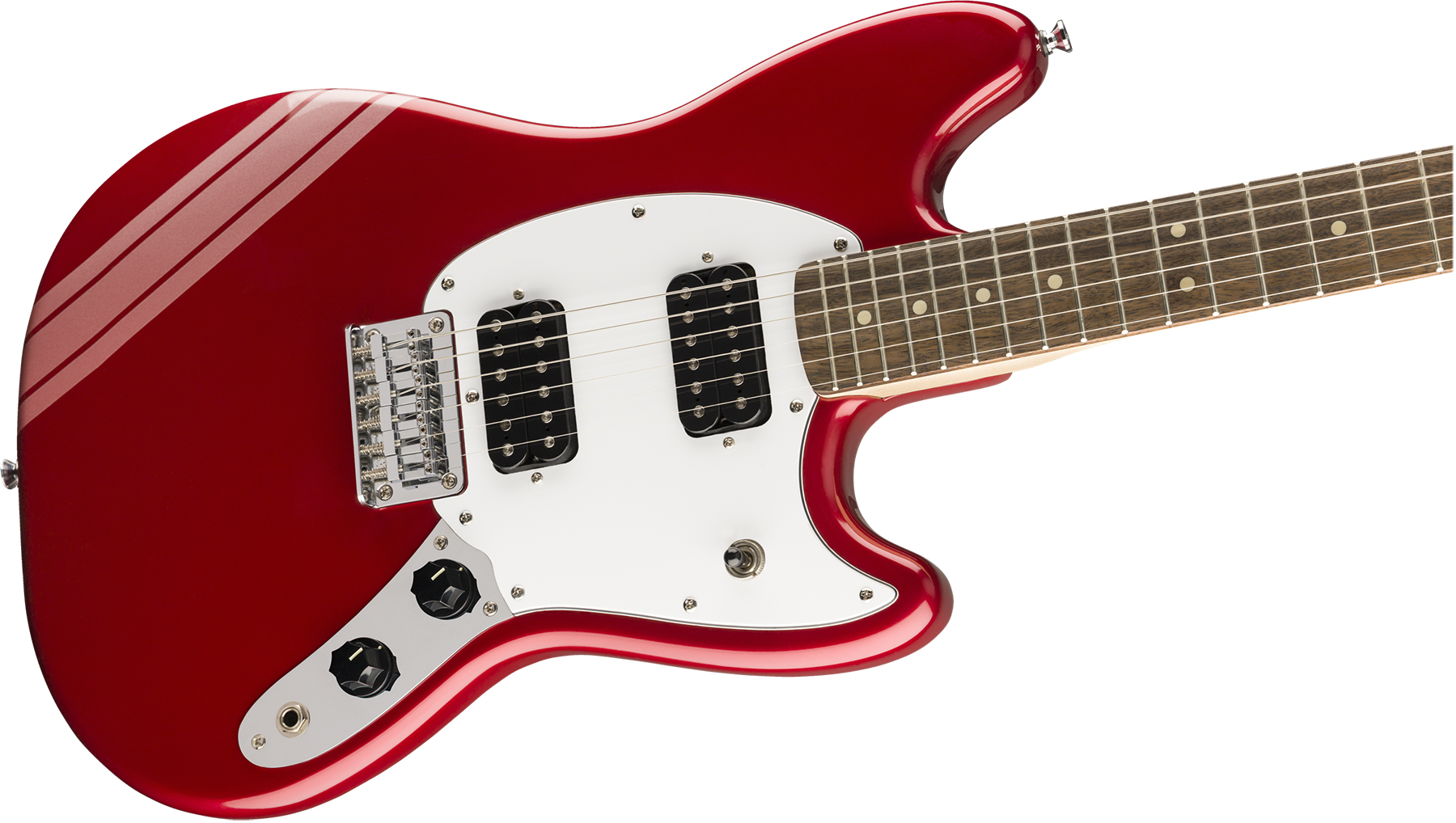 Squier Mustang Bullet Competition Hh Fsr Ht Lau - Candy Apple Red - Retro rock electric guitar - Variation 2