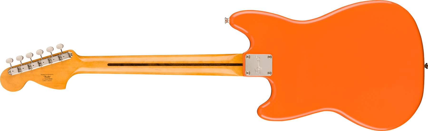 Squier Mustang  Classic Vibe 60s Competition Fsr Ltd Lau - Capri Orange W/ Dakota Red Stripes - Str shape electric guitar - Variation 1