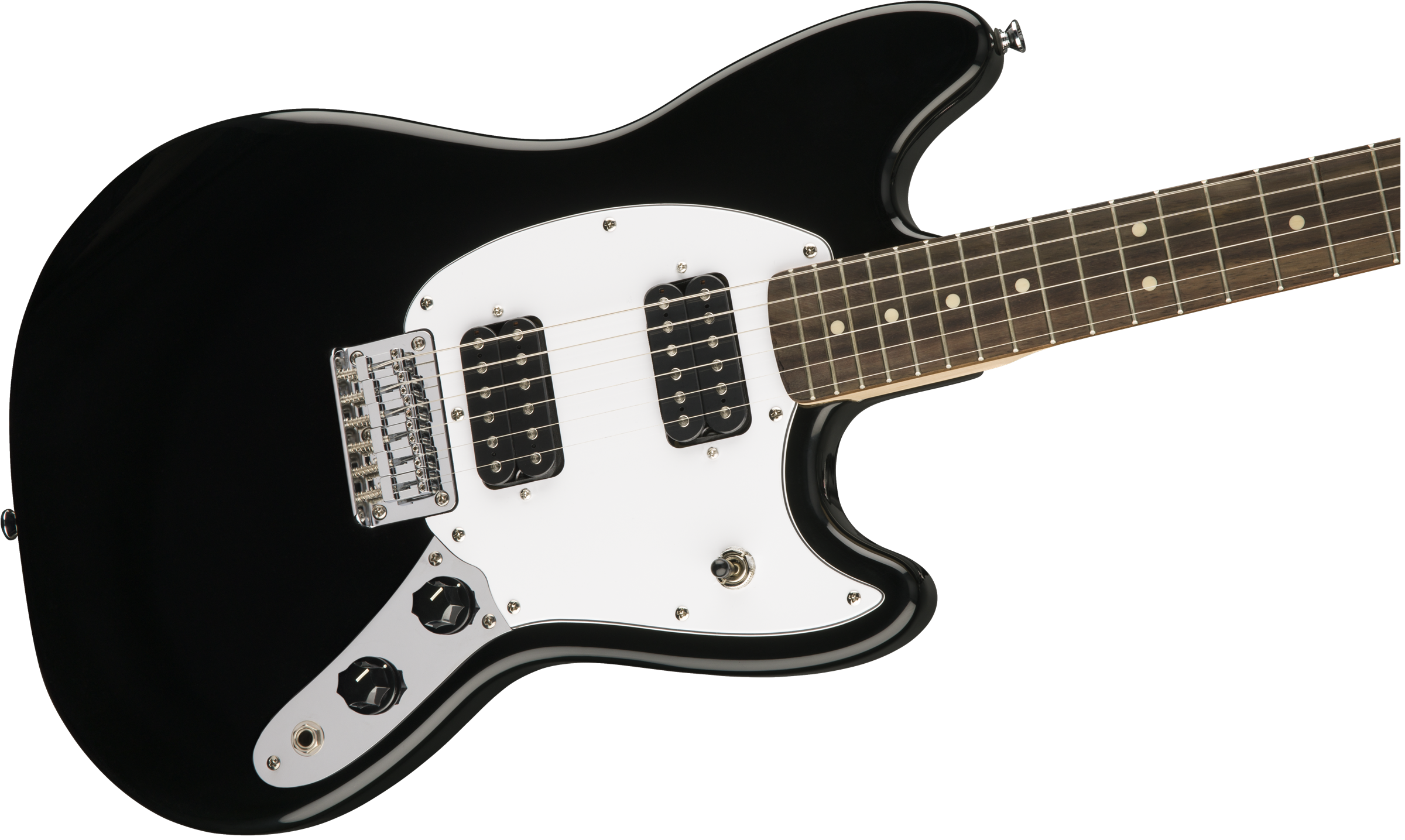 Squier Mustang Bullet Hh 2019 Ht Lau - Black - Retro rock electric guitar - Variation 3
