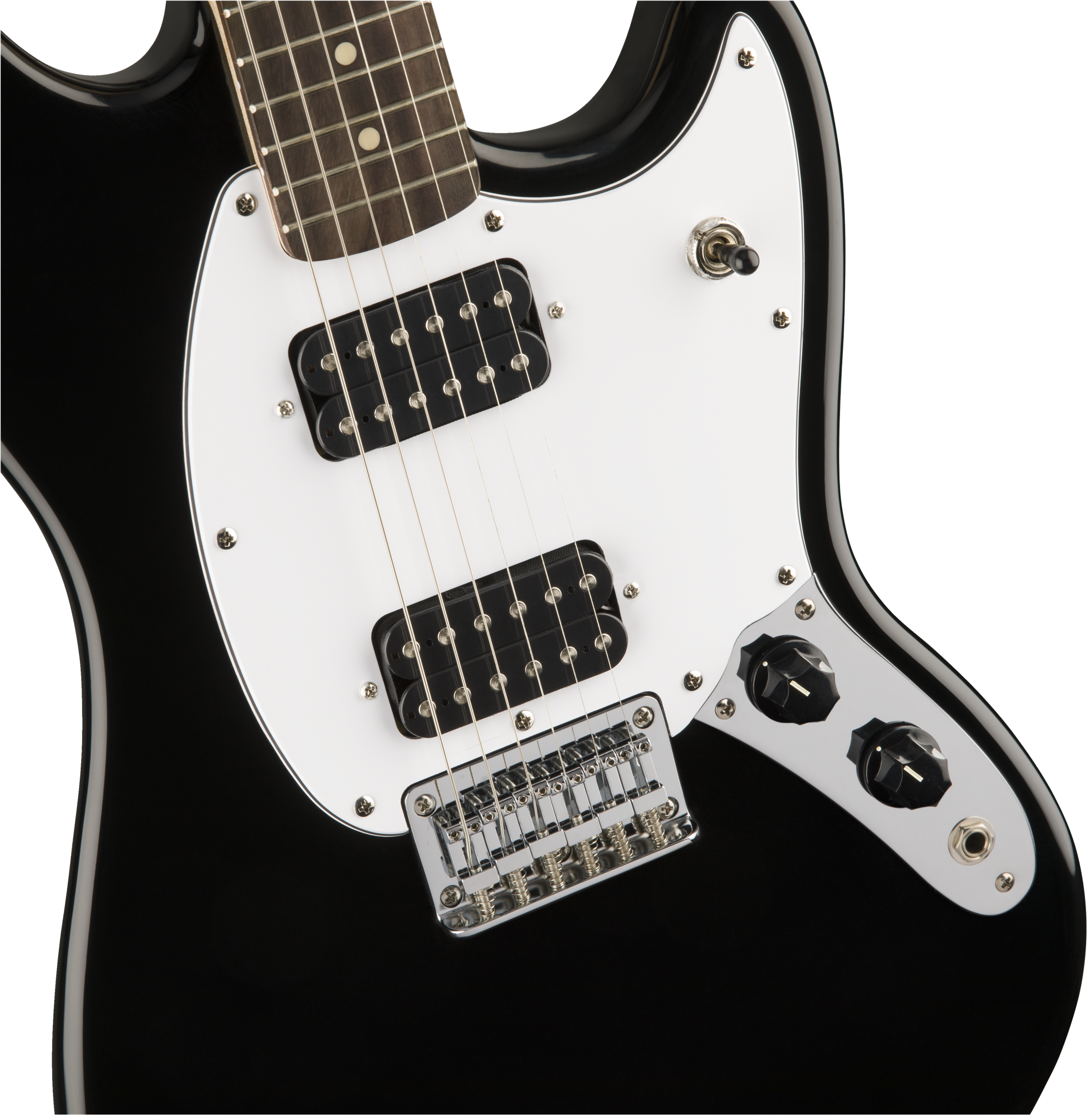 Squier Mustang Bullet Hh 2019 Ht Lau - Black - Retro rock electric guitar - Variation 4