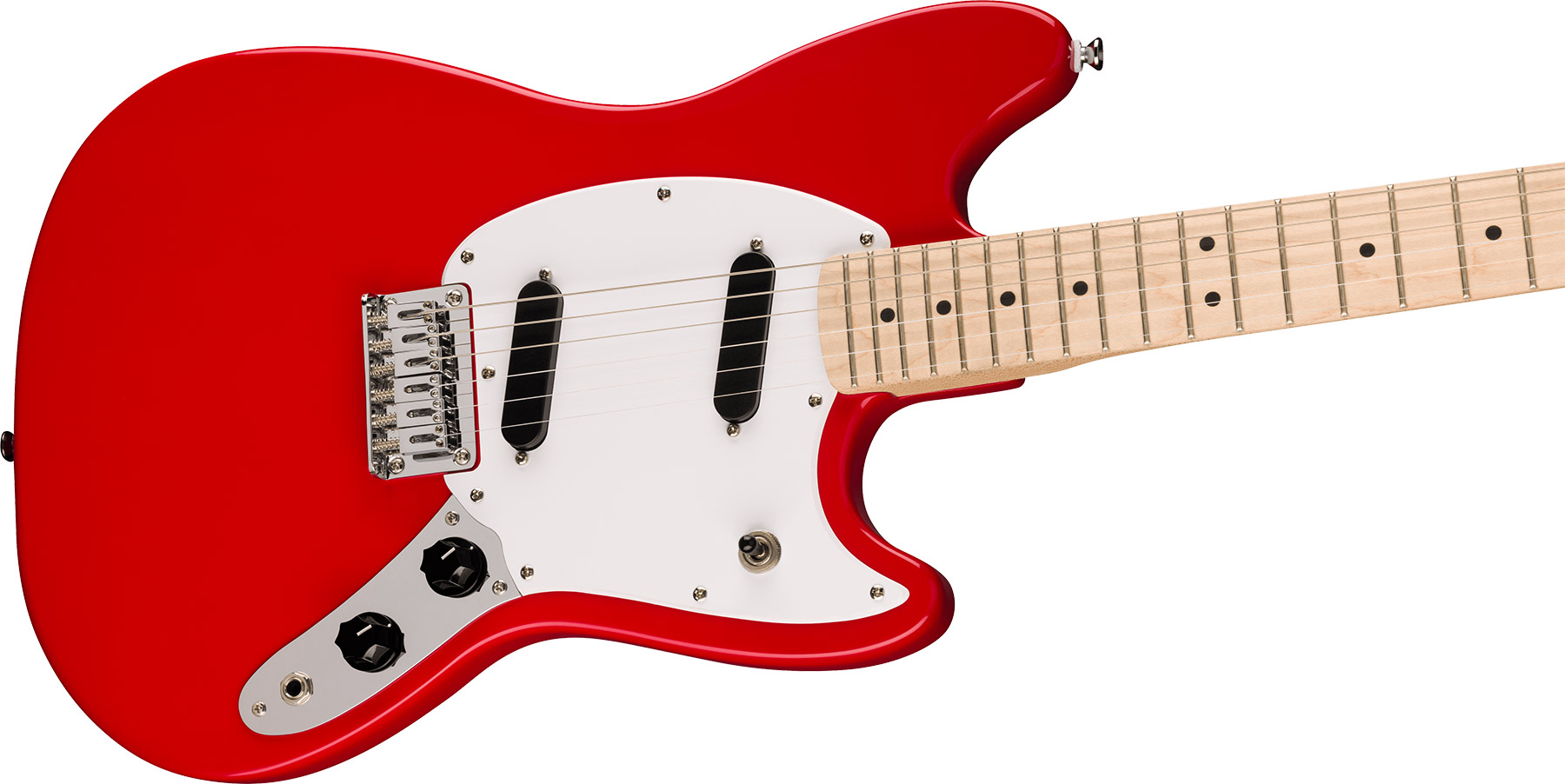 Squier Mustang Sonic 2s Ht Mn - Torino Red - Retro rock electric guitar - Variation 2