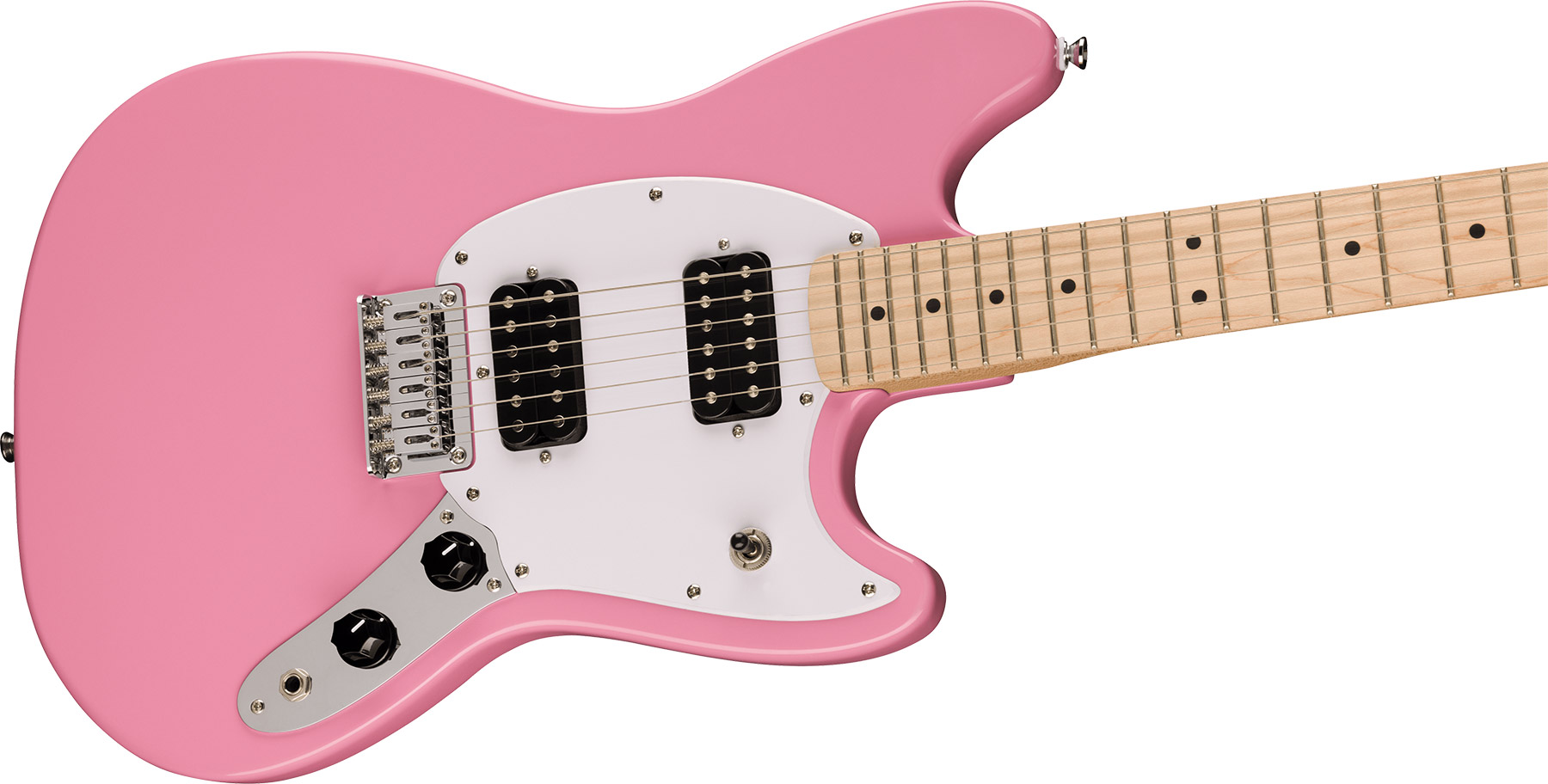 Squier Mustang Sonic Hh 2h Ht Mn - Flash Pink - Retro rock electric guitar - Variation 2