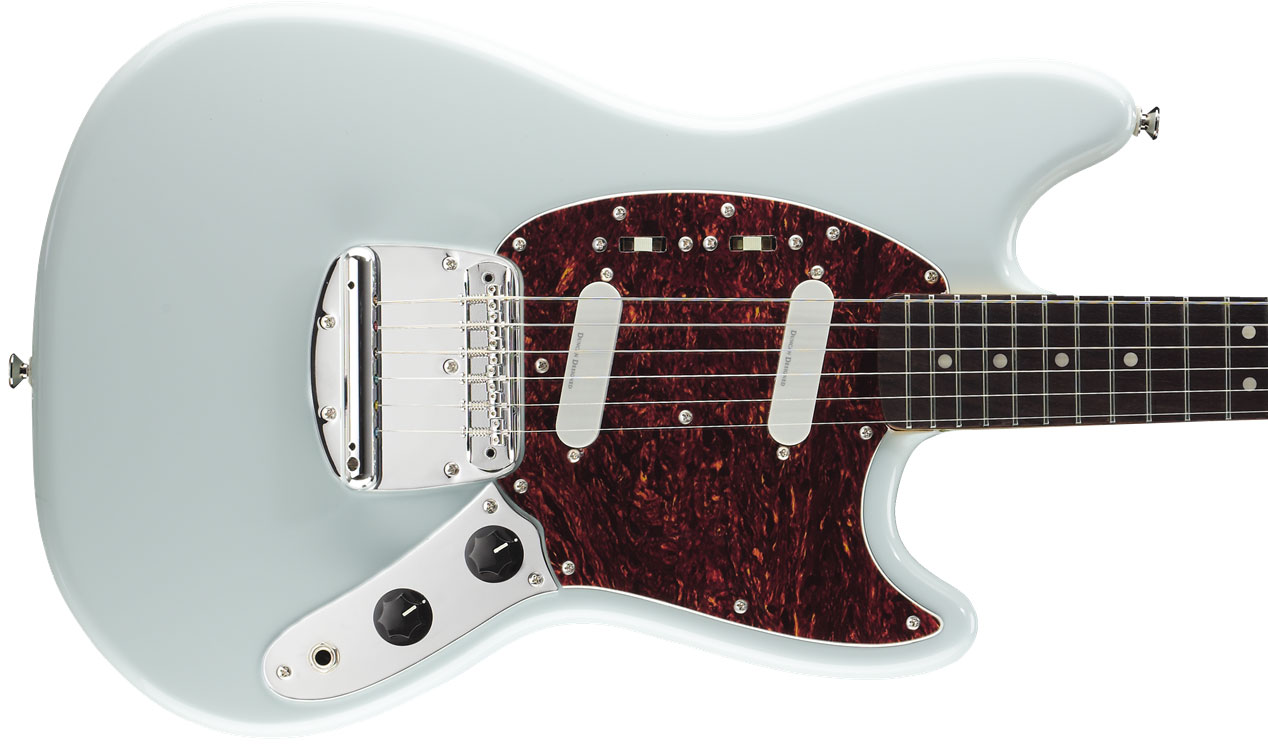 Squier Mustang Vintage Modified Ss Lau - Sonic Blue - Retro rock electric guitar - Variation 1
