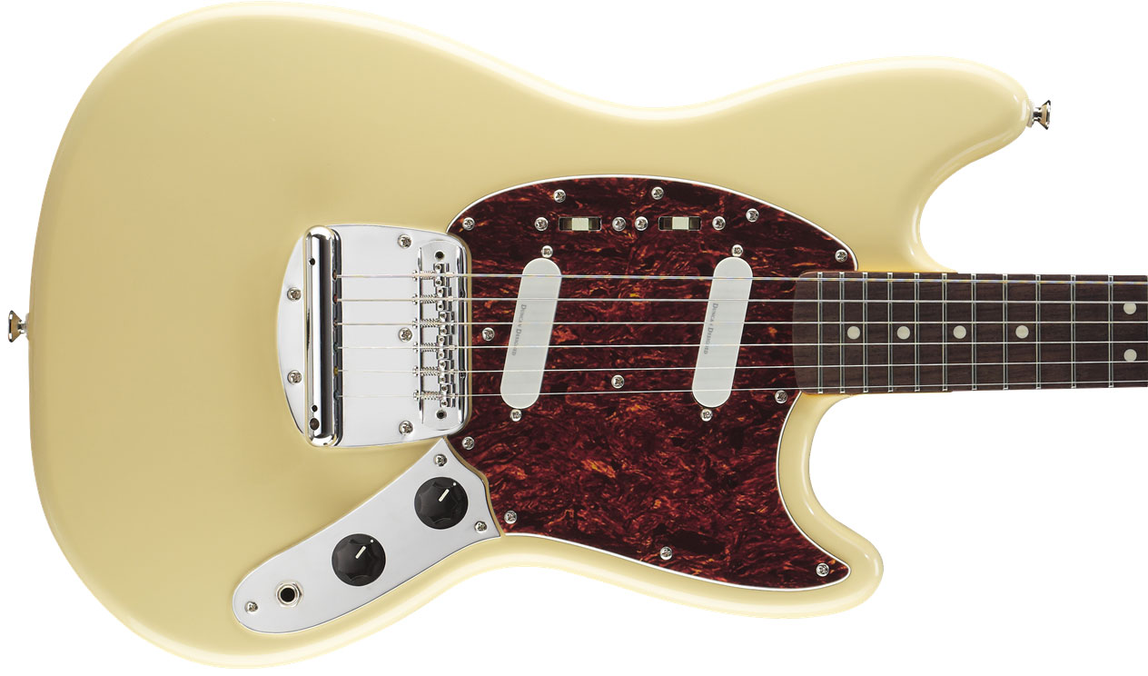 Squier Mustang Vintage Modified Ss Lau - Vintage White - Retro rock electric guitar - Variation 1