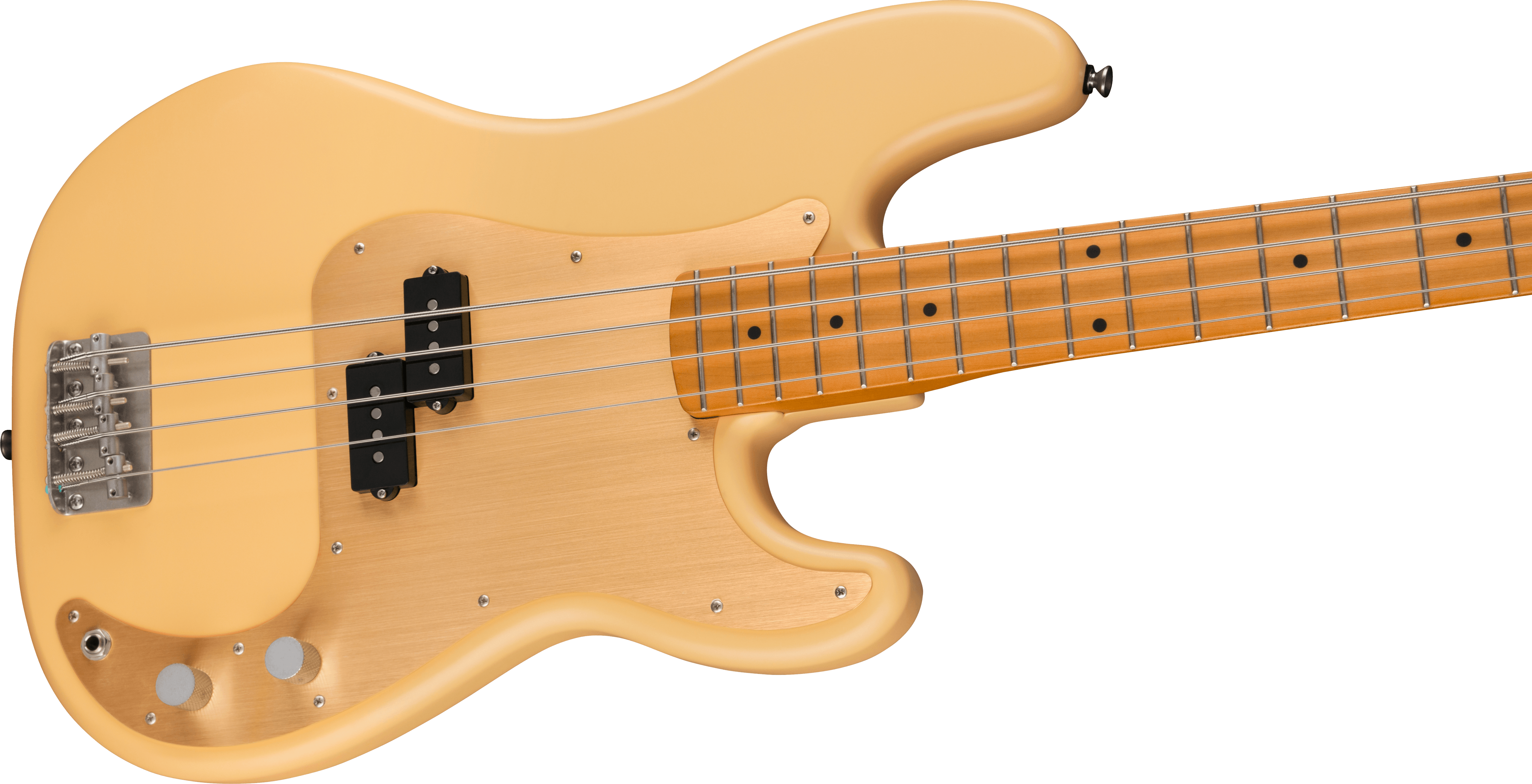 Squier Precision Bass 40th Anniversary Gold Edition Mn - Satin Vintage Blonde - Solid body electric bass - Variation 3