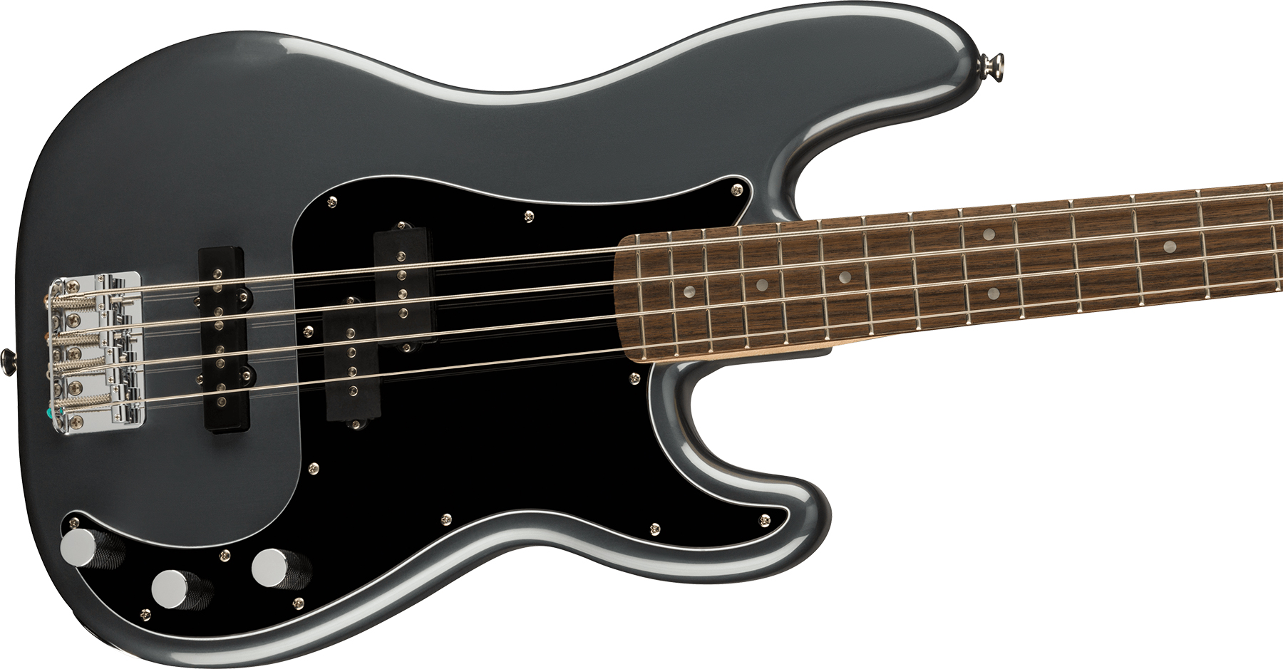 Squier Precision Bass Affinity Pj 2021 Lau - Charcoal Frost Metallic - Solid body electric bass - Variation 2