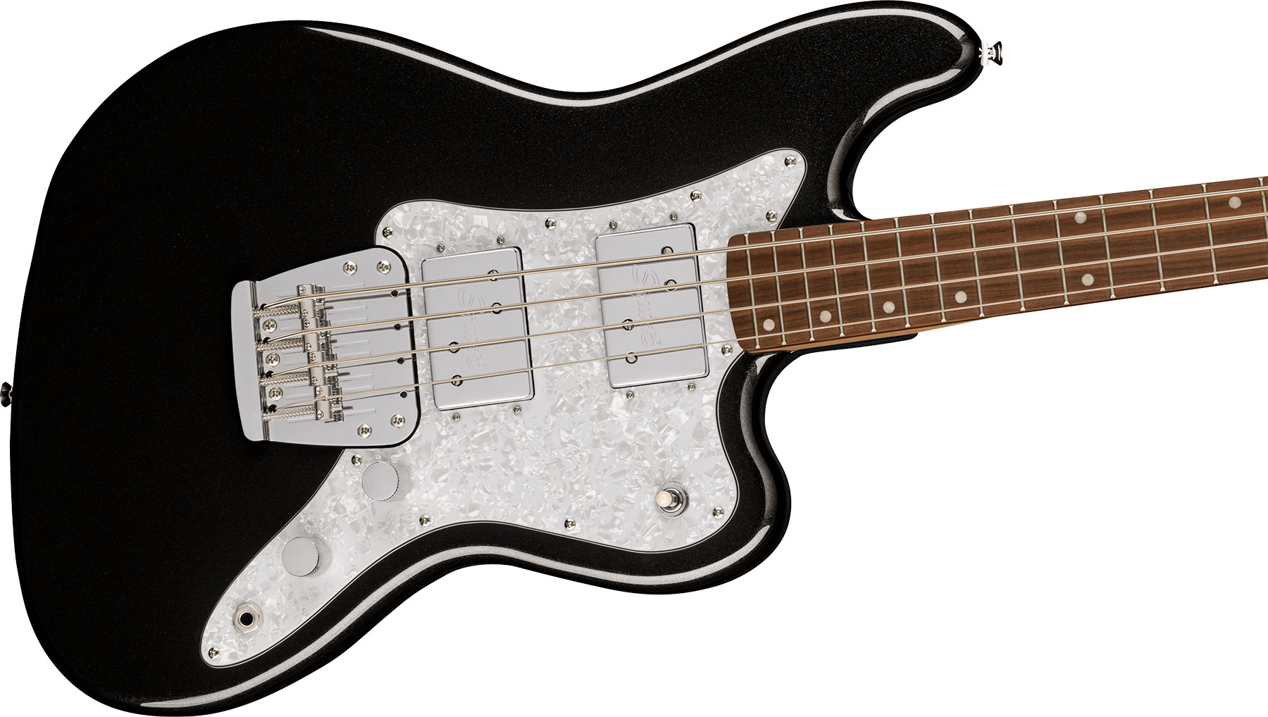 Squier Rascal Bass Hh Paranormal 2h Lau - Metallic Black - Solid body electric bass - Variation 2