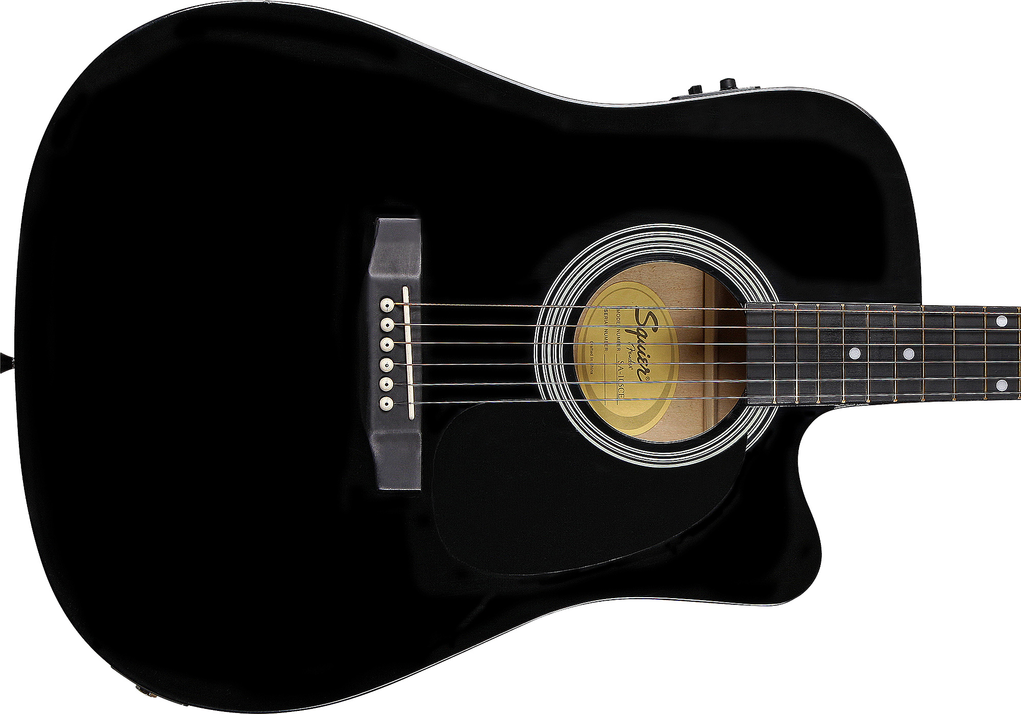 Squier Sa-105ce 2016 Dreadnought Cw - Black - Electro acoustic guitar - Variation 2