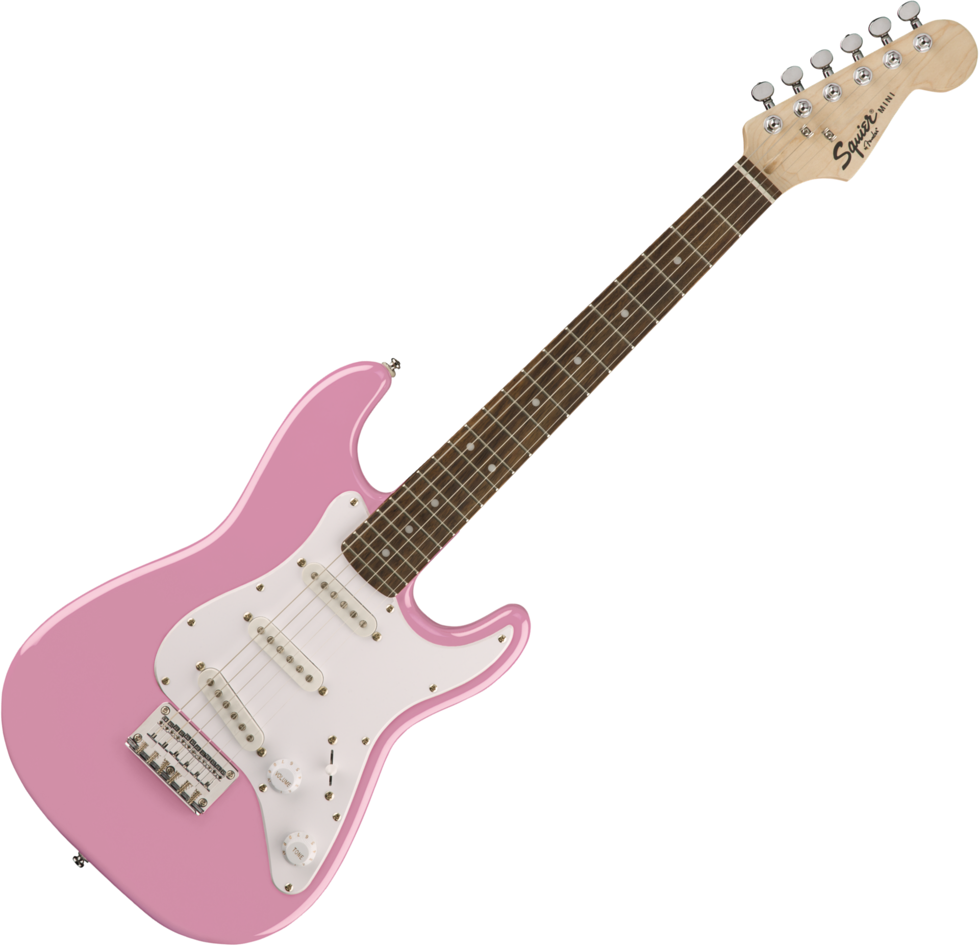 Squier Mini Strat V2 (LAU) pink Electric guitar for kids pink
