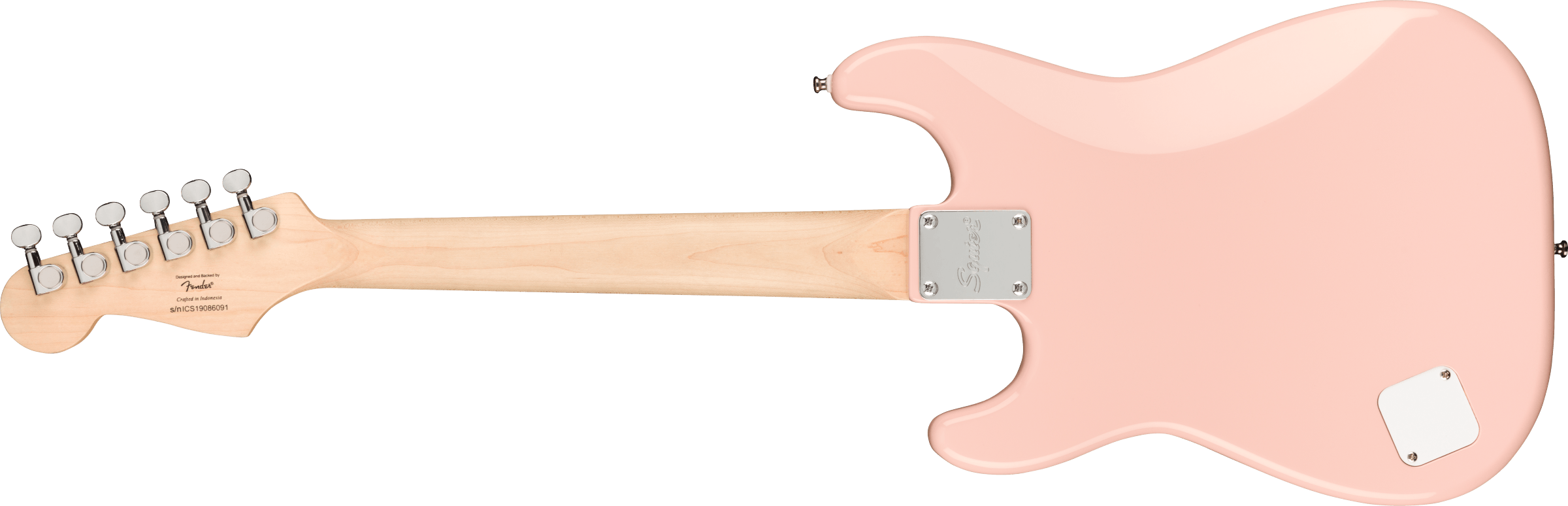 Squier Squier Mini Strat V2 Ht Sss Lau - Shell Pink - Electric guitar for kids - Variation 1