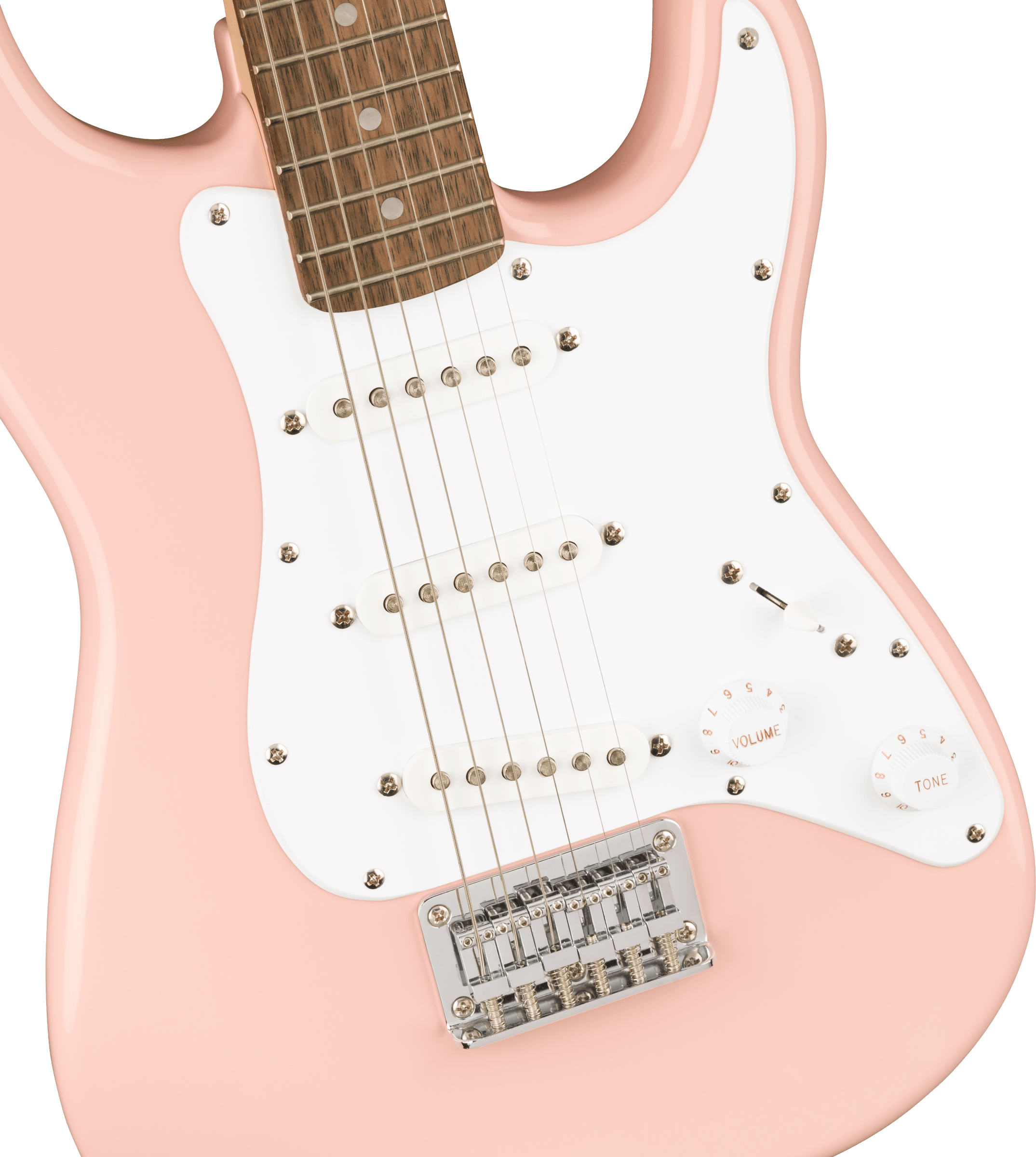 Squier Squier Mini Strat V2 Ht Sss Lau - Shell Pink - Electric guitar for kids - Variation 2