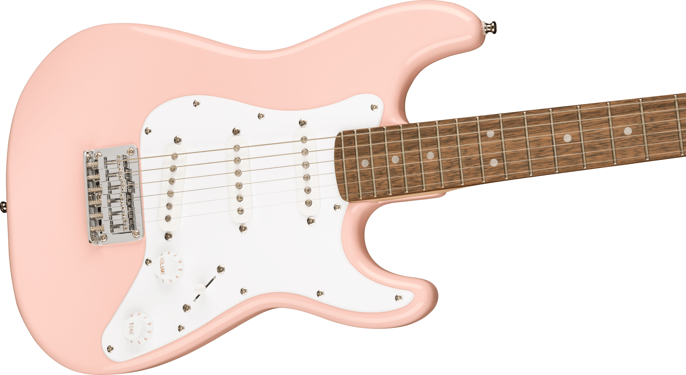 Squier Squier Mini Strat V2 Ht Sss Lau - Shell Pink - Electric guitar for kids - Variation 3