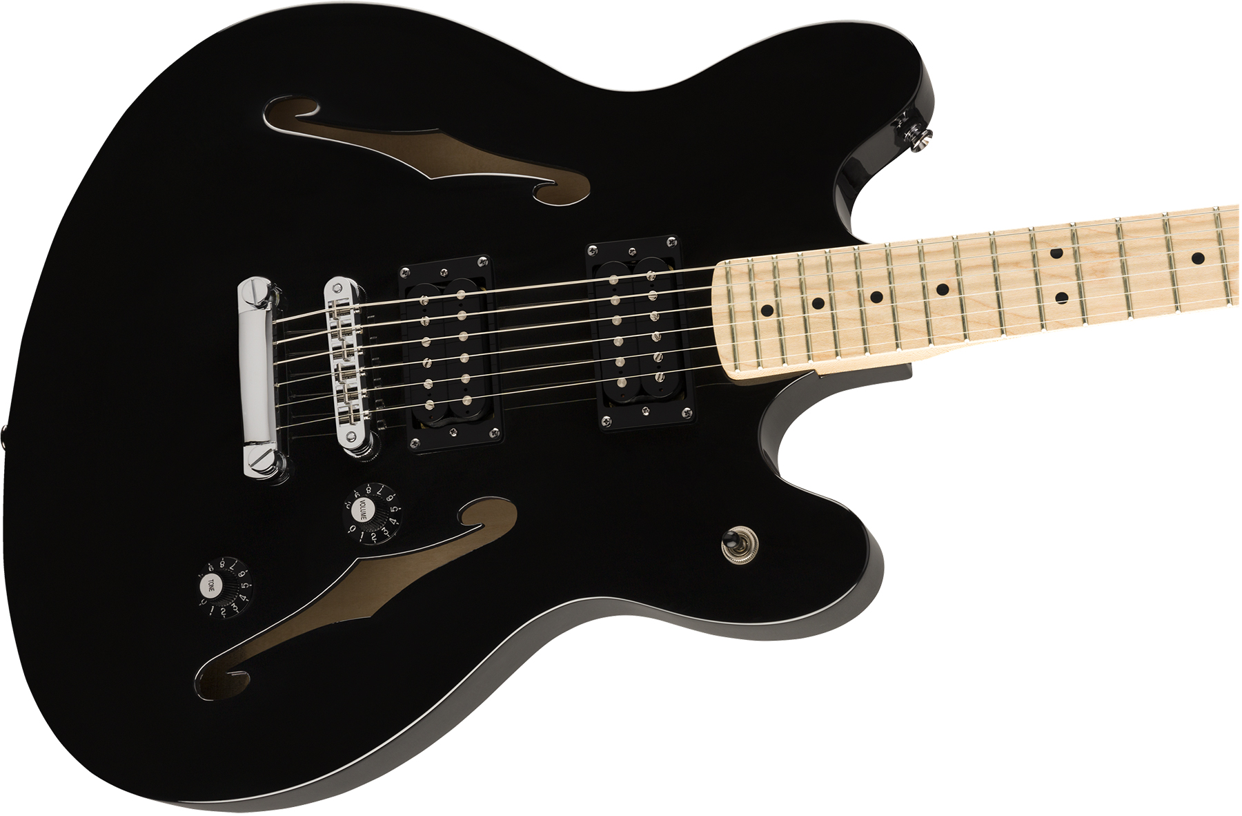 Squier Starcaster Affinity 2019 Hh Ht Mn - Black - Retro rock electric guitar - Variation 2