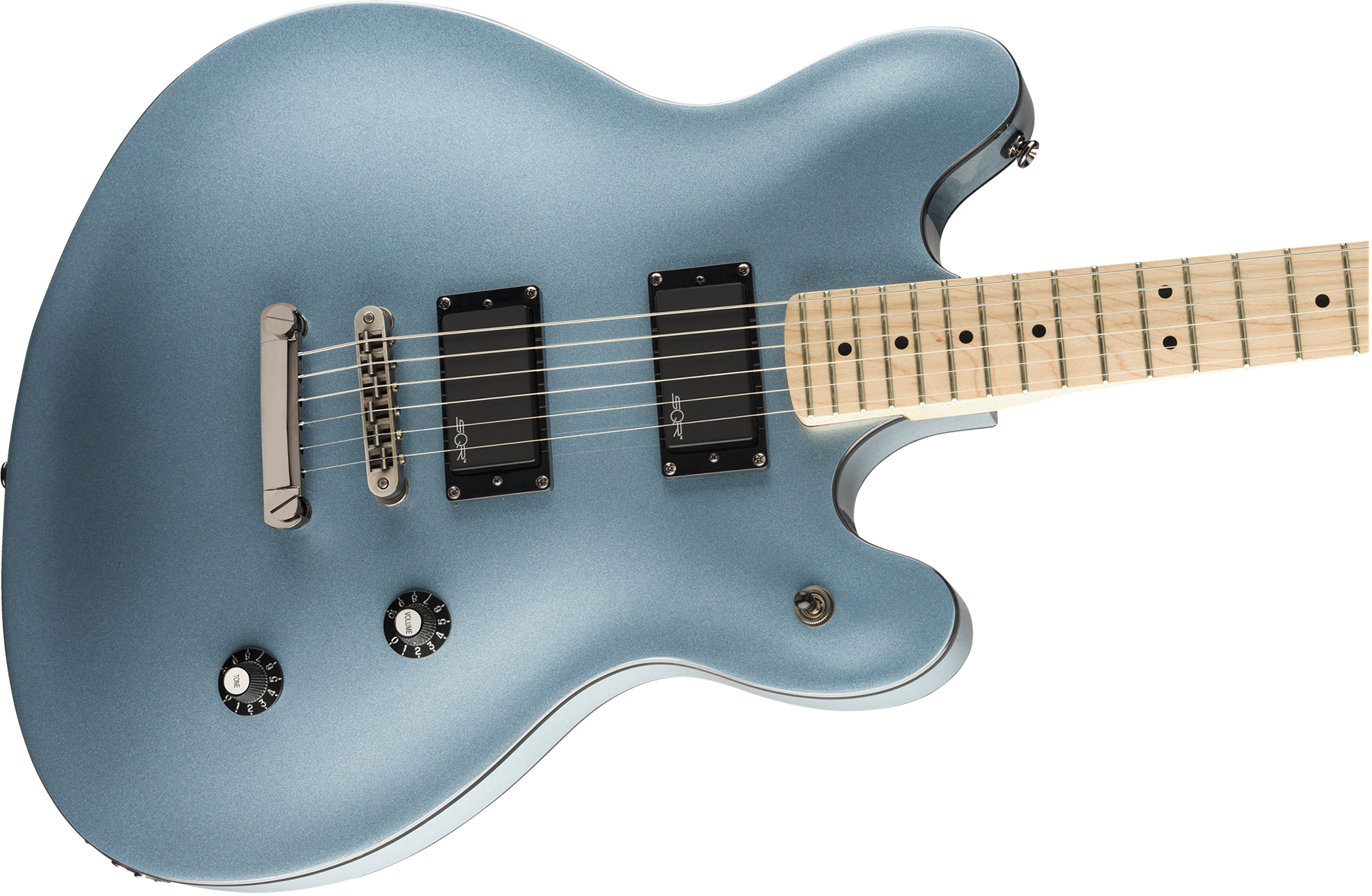 Squier Starcaster Contemporary Active Starcaster 2019 Hh Ht Mn - Ice Blue Metallic - Retro rock electric guitar - Variation 2