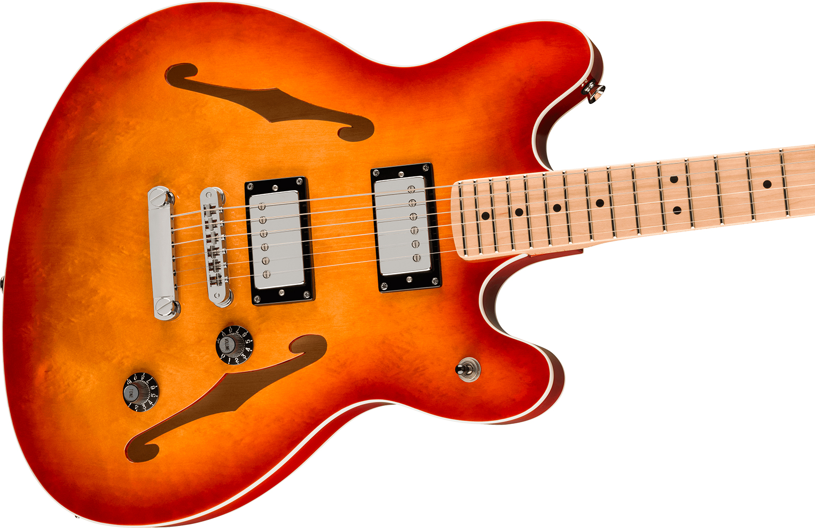 Squier Starcaster Deluxe Affinity 2h Ht Mn - Sienna Sunburst - Retro rock electric guitar - Variation 3