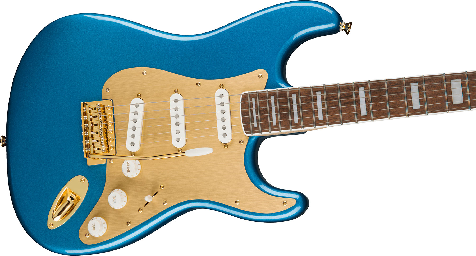 Squier Strat 40th Anniversary Gold Edition Lau - Lake Placid Blue - Str shape electric guitar - Variation 2