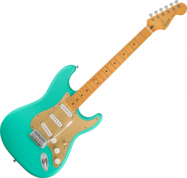 Solid body electric guitar Squier 40th Anniversary Stratocaster Vintage Edition - Satin seafoam green