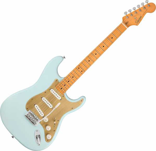 Solid body electric guitar Squier 40th Anniversary Stratocaster Vintage Edition - Satin sonic blue