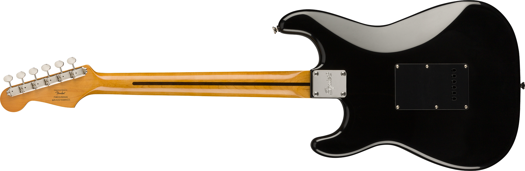 Squier Strat '50s Classic Vibe Fsr Ltd 2020mn - Black With Black Pickguard - Str shape electric guitar - Variation 1