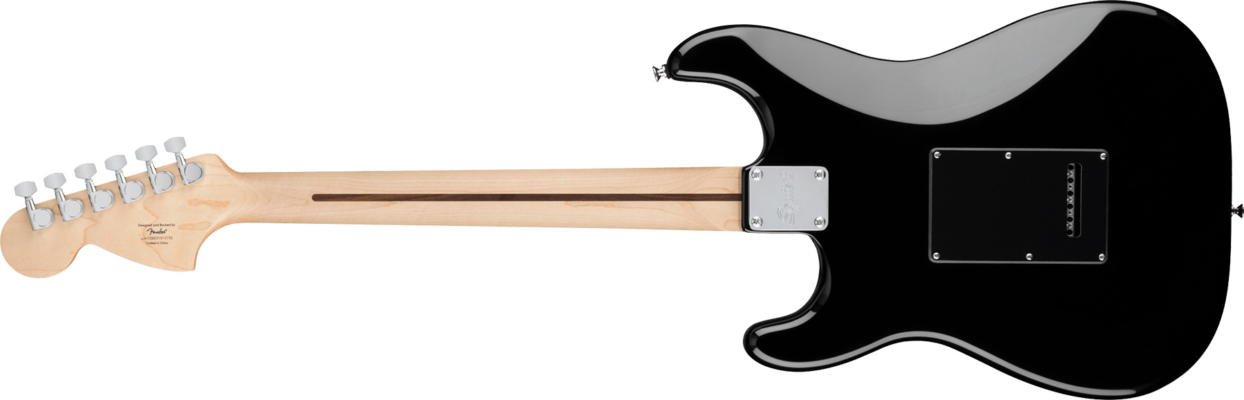 Squier Strat Affinity Black Pickguard Fsr Ltd Hss Trem Lau - Black - Str shape electric guitar - Variation 1