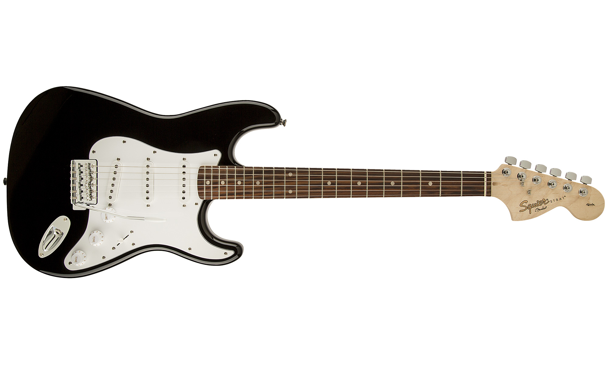 Squier Strat Affinity Series 3s Rw - Black - Str shape electric guitar - Variation 4