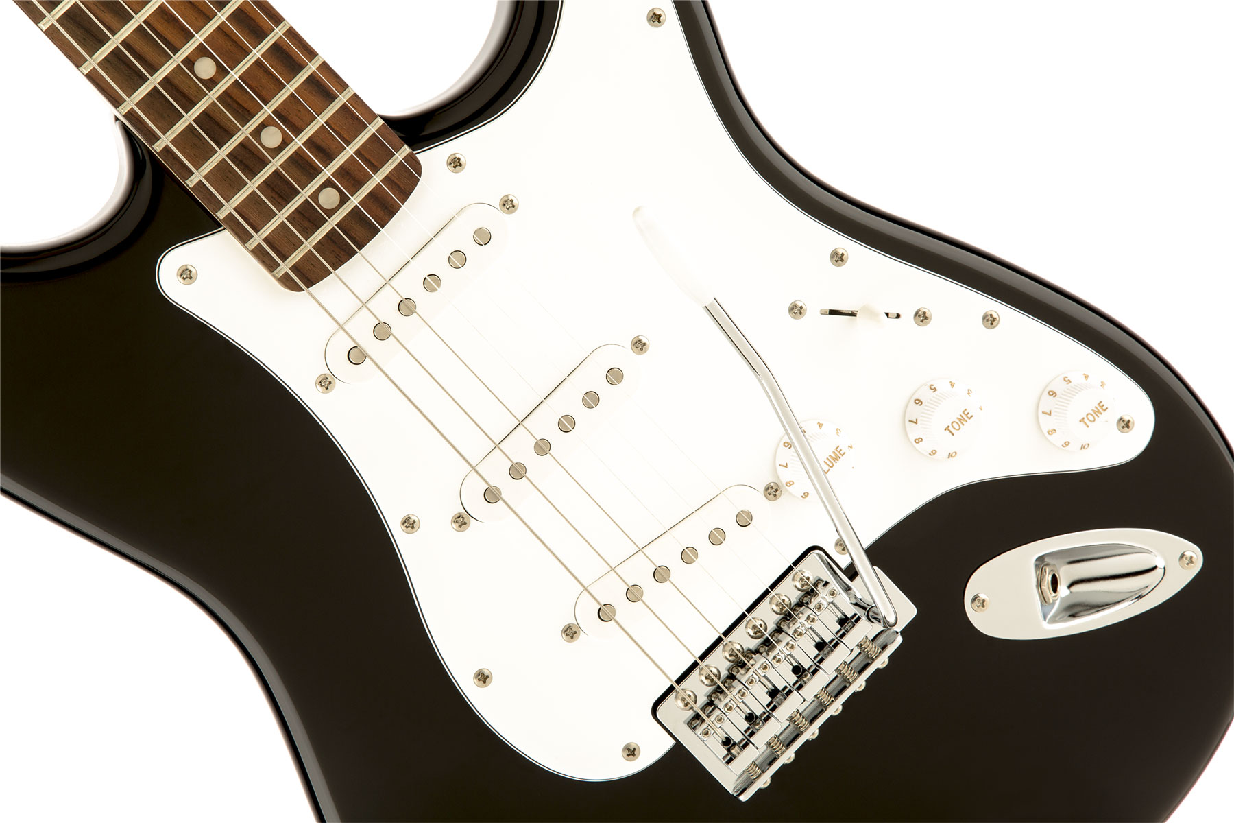 Squier Strat Affinity Series 3s Lau - Black - Str shape electric guitar - Variation 2