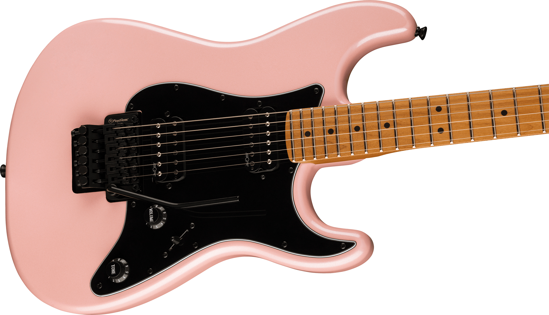 Squier Strat Contemporary Hh Fr Mn - Shell Pink Pearl - Str shape electric guitar - Variation 2