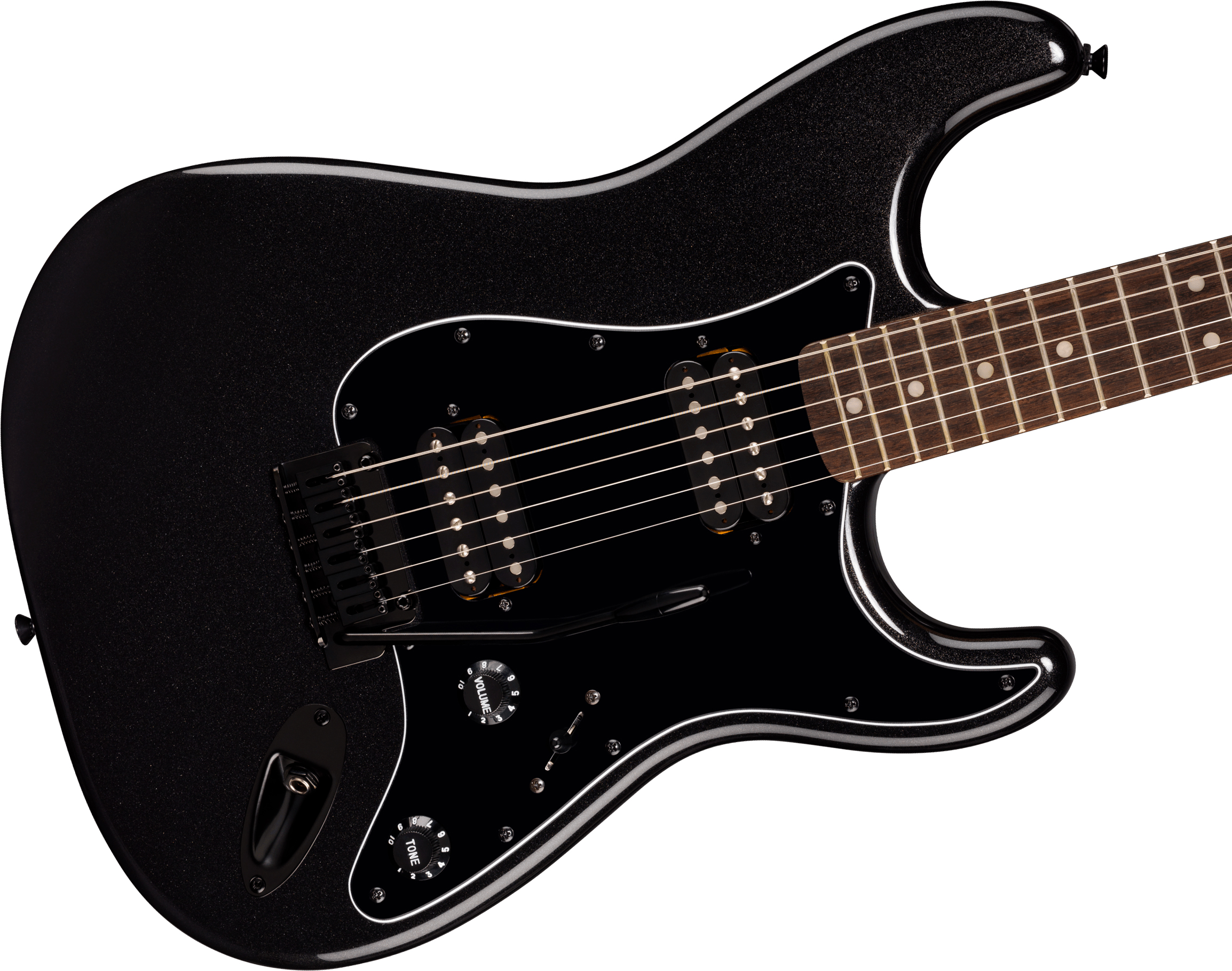 Squier Strat Hh Affinity 2h  Trem Lau - Metallic Black - Str shape electric guitar - Variation 2
