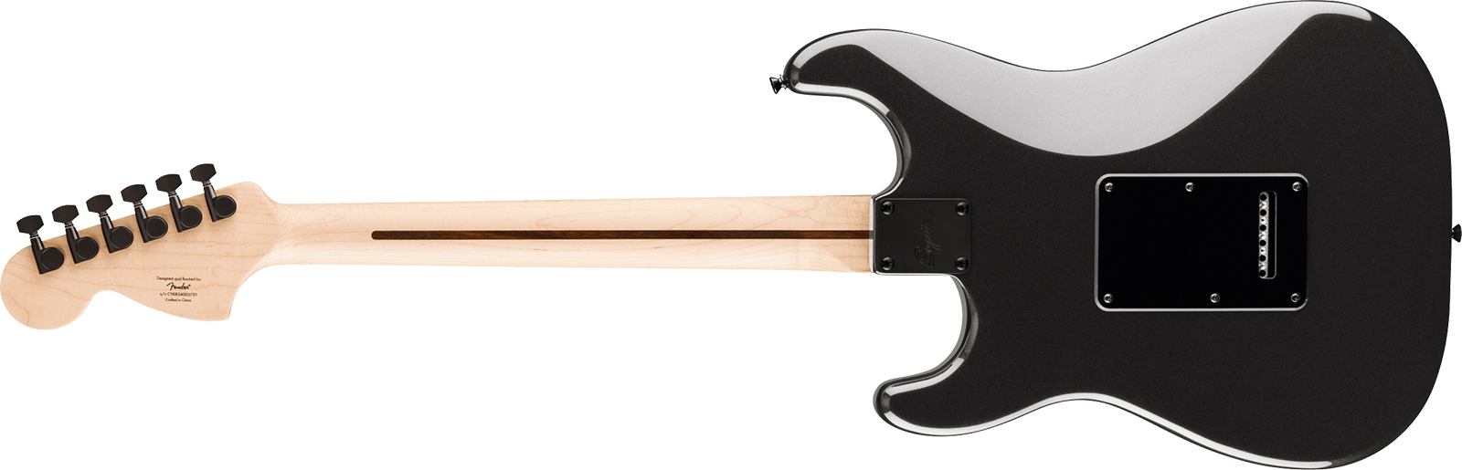 Squier Strat Hss Affinity Fsr Ltd Trem Lau - Metallic Black Matching Headstock - Str shape electric guitar - Variation 1