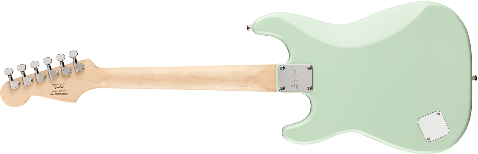 Squier Strat Mini Shsc 3s Ht Lau - Surf Green - Electric guitar for kids - Variation 1