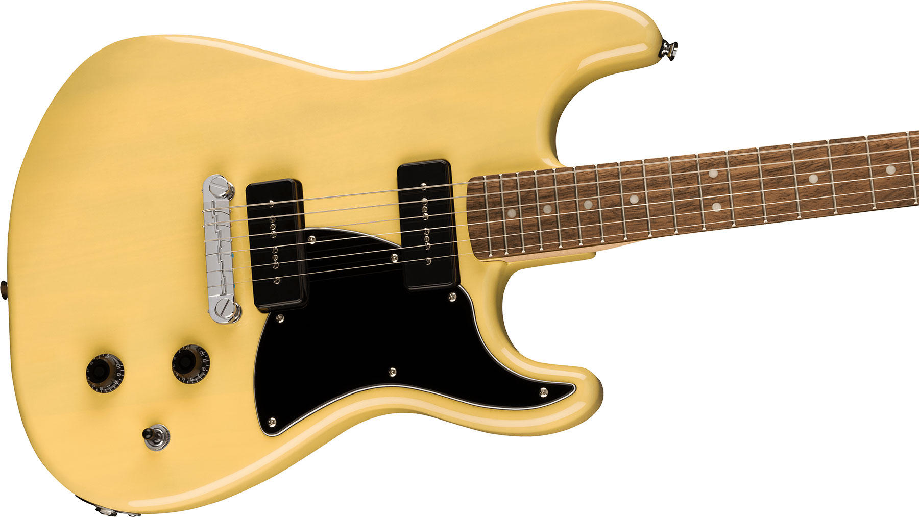 Squier Strat-o-sonic Paranormal 2s P90 Ht Lau - Vintage Blonde - Str shape electric guitar - Variation 2