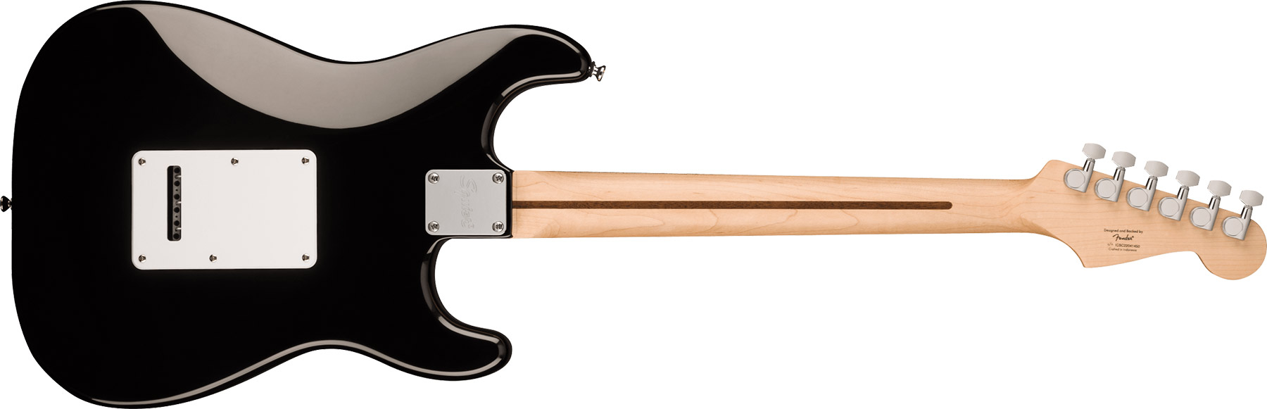 Squier Strat Sonic Lh Gaucher 3s Trem Mn - Black - Left-handed electric guitar - Variation 1