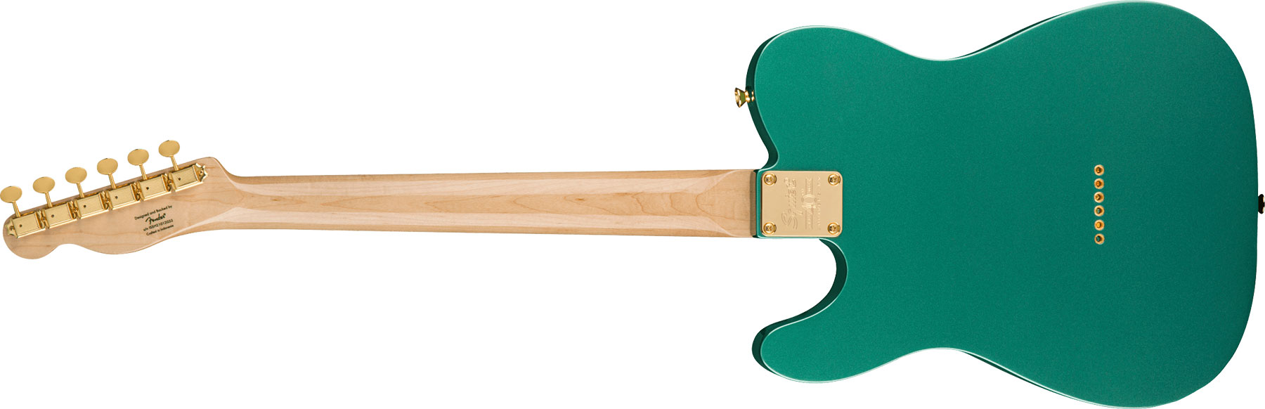 Squier Tele 40th Anniversary Gold Edition Lau - Sherwood Green Metallic - Tel shape electric guitar - Variation 1