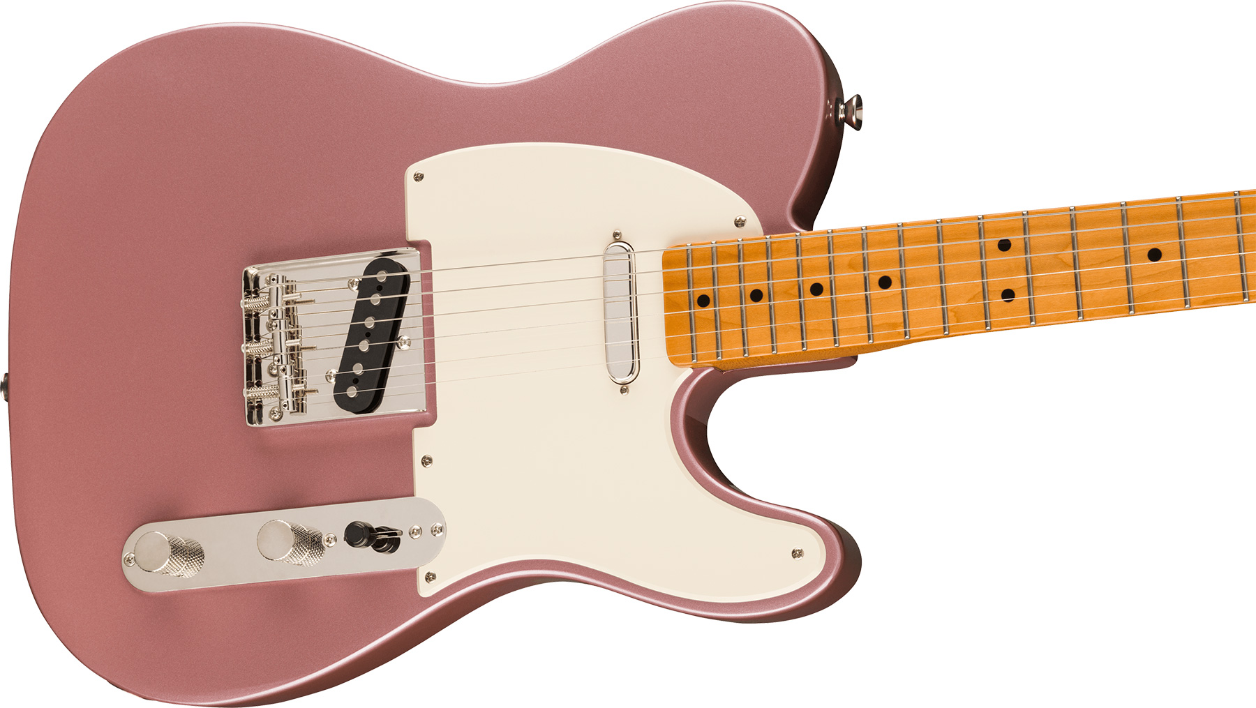 Squier Tele '50s Parchment Pickguard Classic Vibe Fsr 2s Ht Mn - Burgundy Mist - Tel shape electric guitar - Variation 2