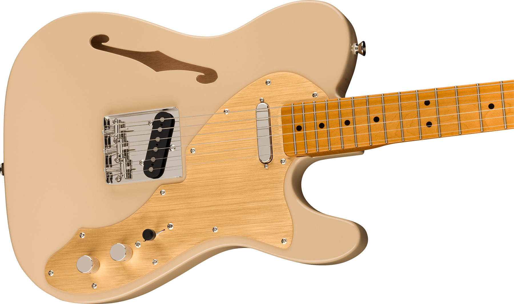Squier Tele '60s Thinline Gold Anodized Pickguard Classic Vibe Fsr 2s Ht Mn - Desert Sand - Tel shape electric guitar - Variation 2