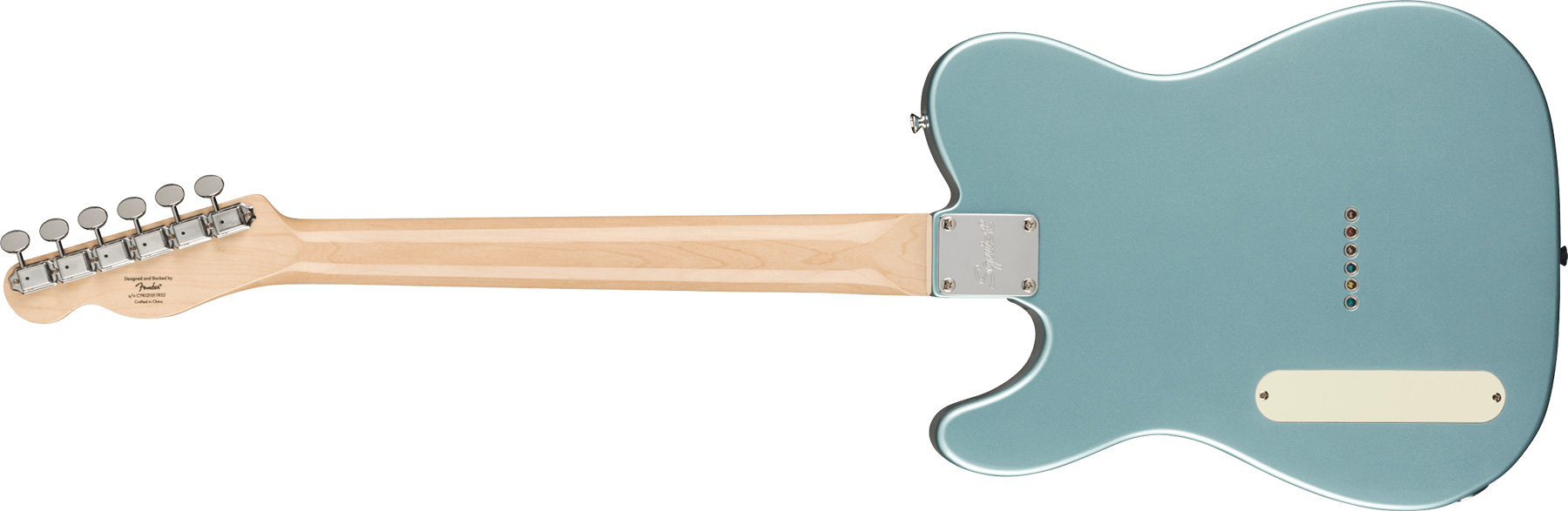 Squier Tele Cabronita Thinline Mint Pickguard Paranormal Fsr 2s Ht Lau - Ice Blue Metallic - Tel shape electric guitar - Variation 1
