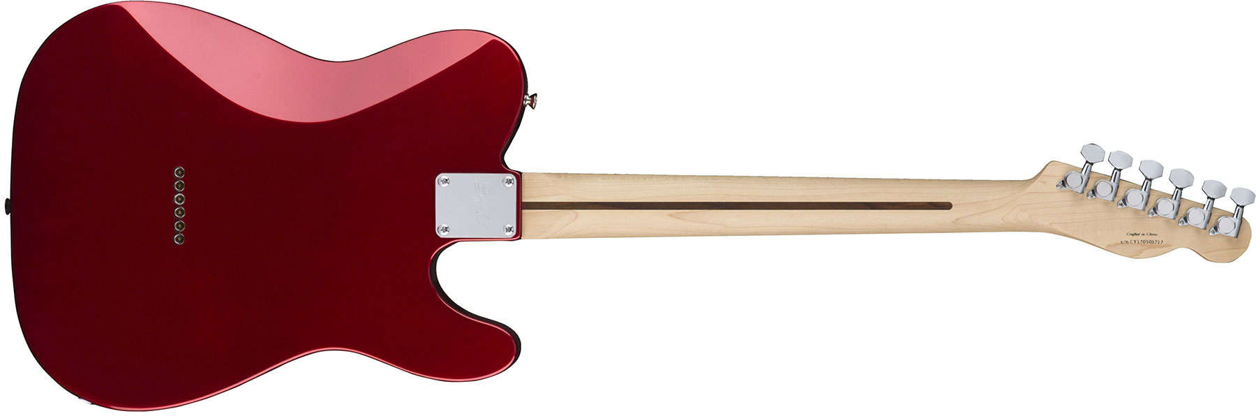 Squier Tele Contemporary Hh Lh Gaucher Mn - Dark Metallic Red - Left-handed electric guitar - Variation 1