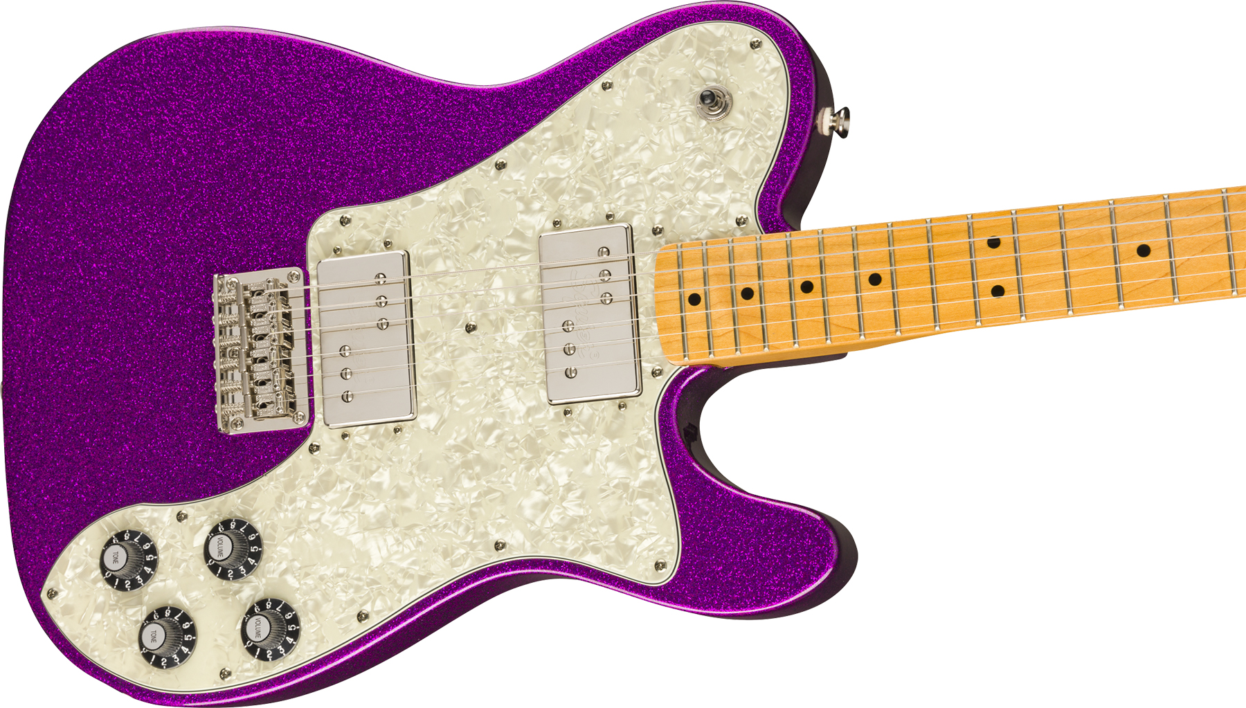 Squier Tele Deluxe Classic Vibe 70 Fsr Ltd 2020 Hh Htmn - Purple Sparkle - Tel shape electric guitar - Variation 2