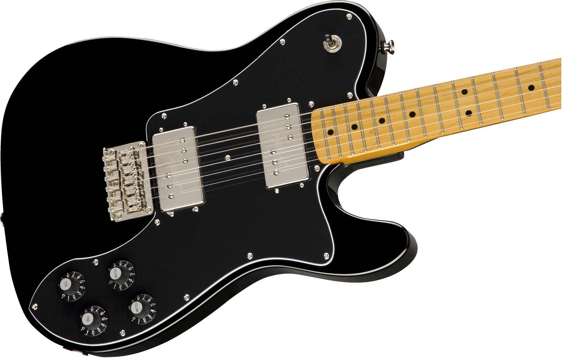 Squier Tele Deluxe Classic Vibe 70s 2019 Hh Mn - Black - Tel shape electric guitar - Variation 2