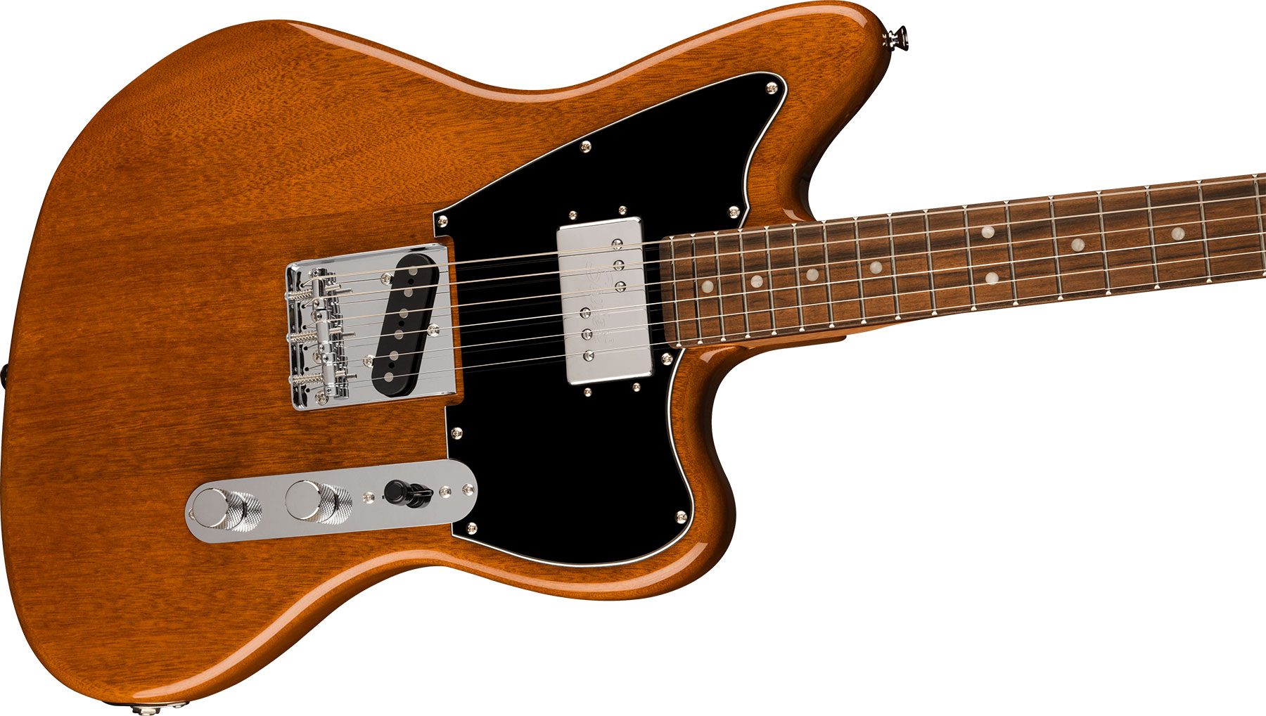 Squier Tele Offset Paranormal Fsr Ltd Sh Ht Lau - Mocha - Retro rock electric guitar - Variation 2